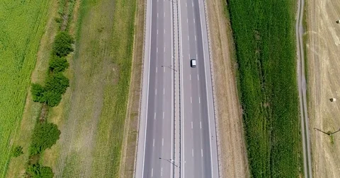 Highway from flight altitude Stock Footage 78722268