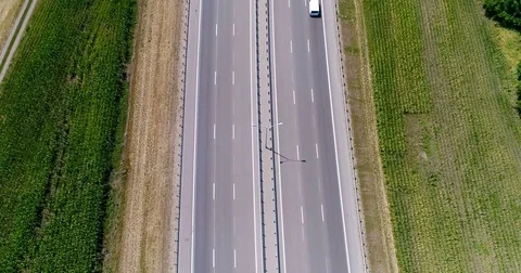 Highway from flight altitude Stock Footage 78722647