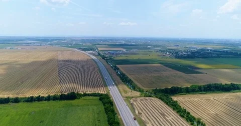 Highway from flight altitude Stock Footage 78723577