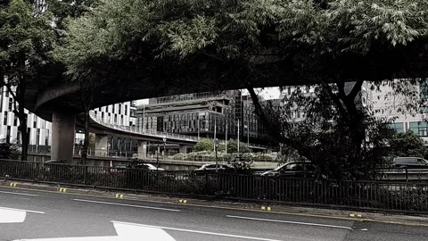 A highway flyover in the city Stock Footage 160219758