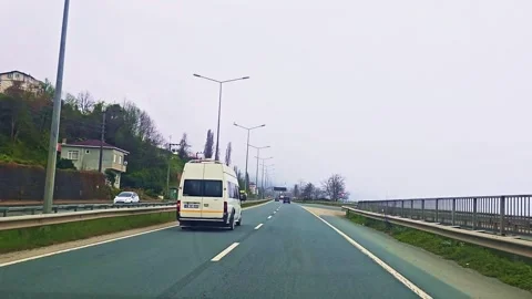 Highway in the fog Video stock 277170788