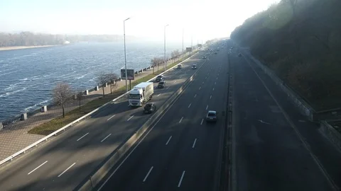 On the highway Stock Footage 98866831