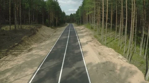 Highway in the forest Stock Footage 62111770