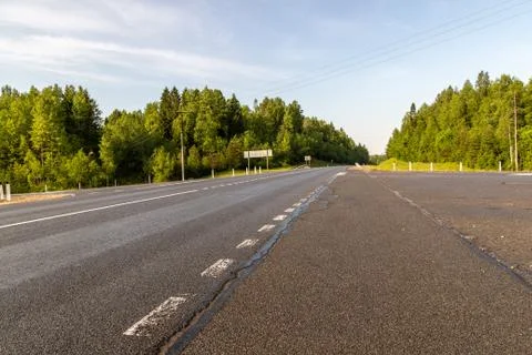 Highway in the forest Foto stock