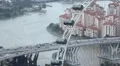 Highway Freeway Interchange in Downtown, Aerial View Singapore Flyer Skyline HD Footage