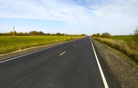 Highway going  to the horizon Stock Photos