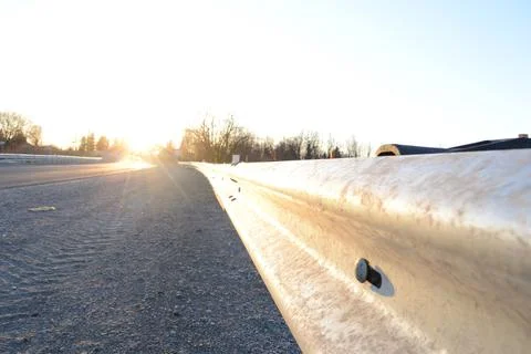 Highway Guard Rail Stock Photos