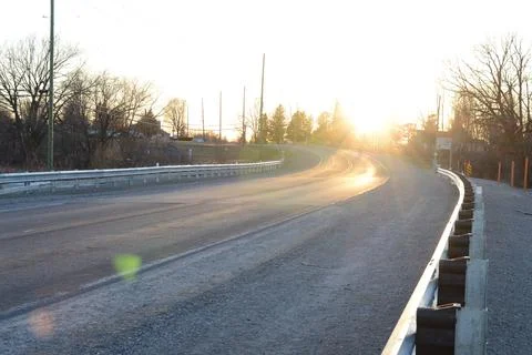 Highway Guard Rail Stock Photos