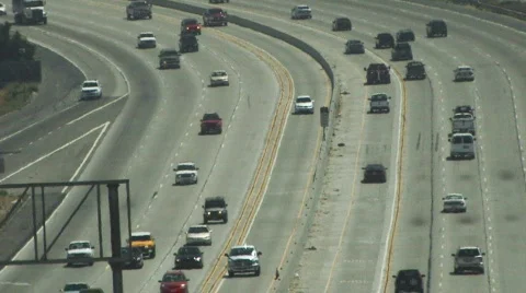 Highway high angle Stock Footage 416208