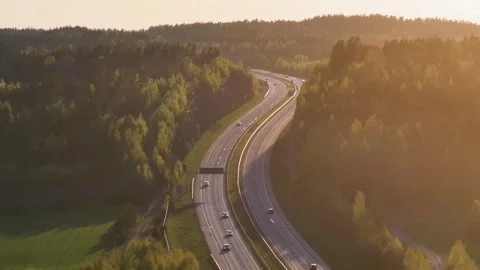 Highway in the hills Stock Footage 242255963