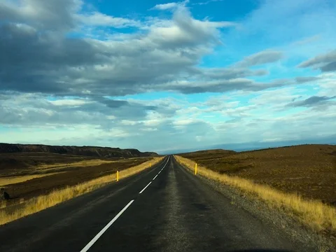 Highway of Iceland Stock Footage