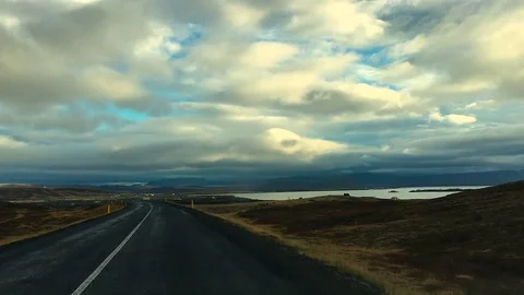 Highway of Iceland Stock Footage 78528746