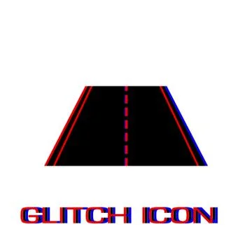 Highway icon flat Stock Illustration