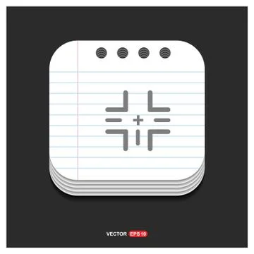 Highway icons Gray icon on Notepad Style template Vector EPS 10 Free Icon Illustrazione stock