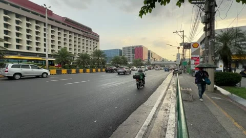 Highway Infrastructure and Traffic EDSA 4K 60fps Vídeo Stock 338350088