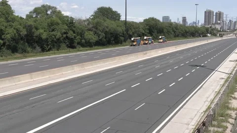 Highway infrastructure closed for repairs and maintenance on weekend Stock-Footage 157053784