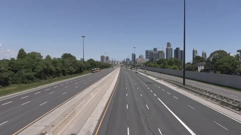 Highway infrastructure closed for repairs and maintenance on weekend Vídeo Stock 157056003
