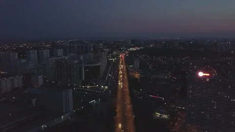Highway interchange aerial Stock Footage 98911362