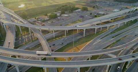 Highway Interchange in Dallas Stock Footage 150184381