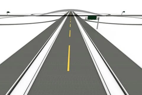 Highway interchange 스톡 일러스트