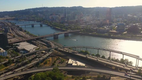 Highway Interchanges Portland 库存影片 116997826