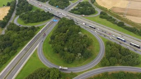 Highway intersection and traffic Stock-Footage 65131306