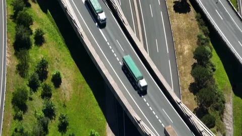 Highway Intersection in Basque Country - Junction in San Sebastian Video stock 197038709