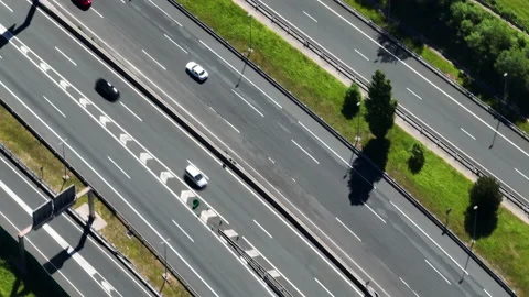 Highway Intersection in Basque Country - Junction in San Sebastian Video stock 197038922