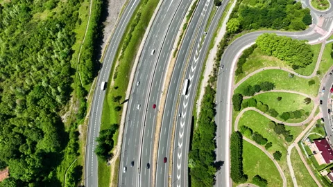 Highway Intersection in Basque Country - Junction in San Sebastian Video stock 197041624