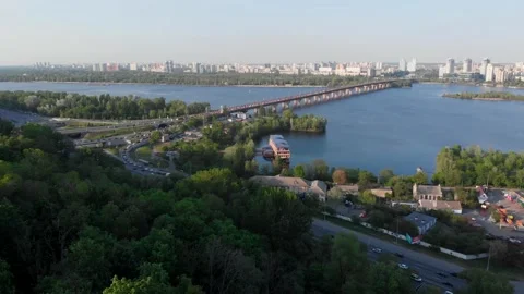 Highway intersection in capital of Ukraine before war. Stock Footage 219508292
