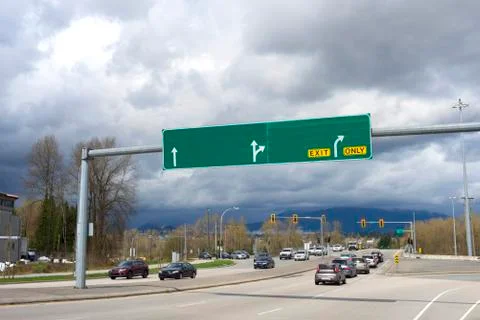 Highway Intersection in city 스톡 사진