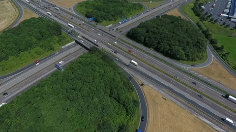 Highway intersection Stock Footage 64063092