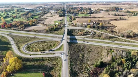 Highway Intersection Stockbeeldmateriaal 253949091