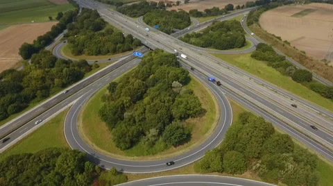 Highway intersection, time lapse Stock Footage 66523941