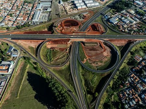 Highway intersections. Stock Photos