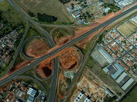 Highway intersections. Stock Photos