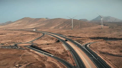 Highway interstate road in desert area Stock Footage 201940657