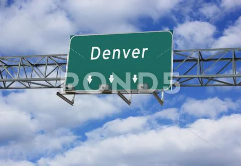 Highway interstate Sign of Denver