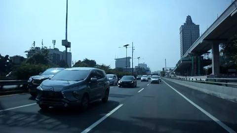 Highway in Jakarta Stock Footage 109589261