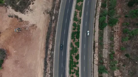 Highway to Jerusalem top view Vídeo Stock 143143280