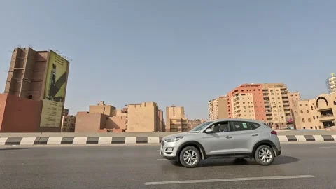 Highway Journey Along Cairo Ring Road Passing Bridges Ramps and City Districts Stock Footage 329845214