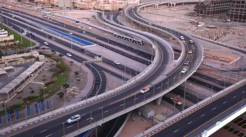Highway junction in Dubai Stock-Footage 45601370