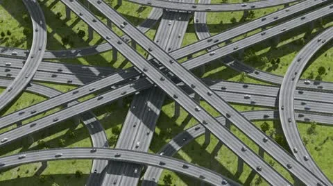 Highway junction Stock Footage 10830518