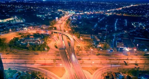 Highway junction hyperlapse Stock Footage 124783790