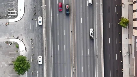 Highway lanes traffic Stock Footage 280611058