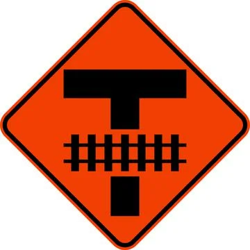 Highway Light Rail Transit Grade Crossing Sign イラスト素材
