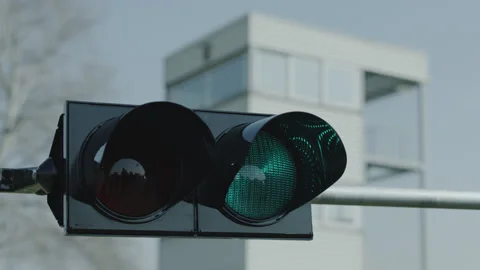 Highway Lighting Traffic Light for Starting Race Stock Footage 148287974