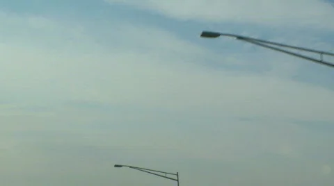 Highway Lights During the Day Stock Footage 286847