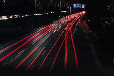 Highway long exposure Stock Photos