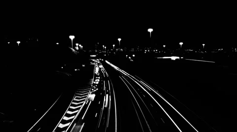Highway Long Exposure, Time Lapse Stock Footage 68898306